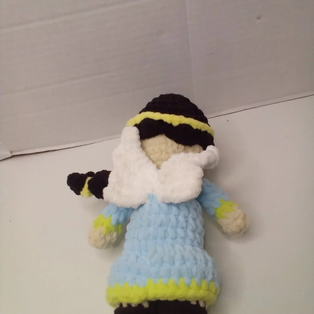 Crochet Angel Doll Handmade Braided Hair Wings 10